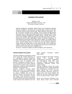 business intelligence - Majalah Ilmiah Unikom