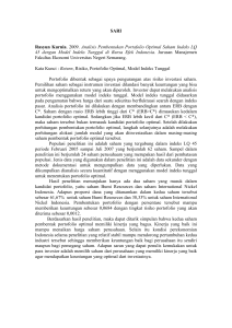 Analisis Pembentukan Portofolio Optimal Saham Indeks LQ