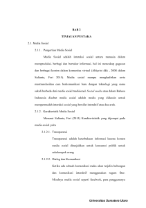 BAB 2 TINJAUAN PUSTAKA 2.1. Media Sosial 2.1.1. Pengertian