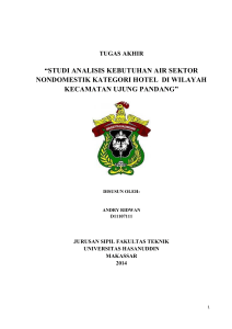 studi analisis kebutuhan air sektor nondomestik kategori