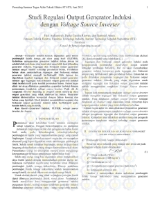 Studi Regulasi Output Generator Induksi dengan