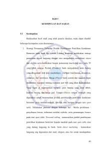 48 BAB V KESIMPULAN DAN SARAN 5.1 Kesimpulan Berdasarkan