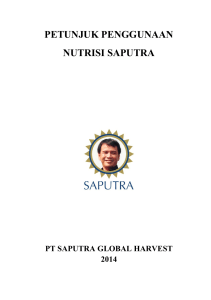 petunjuk penggunaan nutrisi saputra