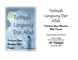 Tarbiyah Langsung Dari Allah