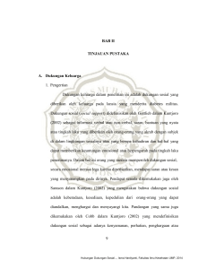 BAB II TINJAUAN PUSTAKA A. Dukungan Keluarga 1. Pengertian