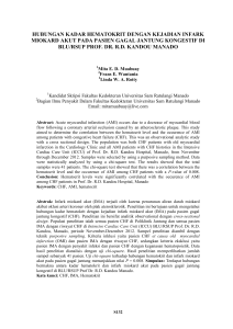 hubungan kadar hematokrit dengan kejadian infark miokard akut