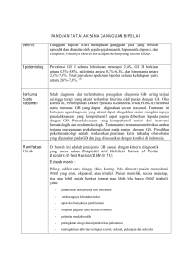 PANDUAN TATALAKSANA GANGGUAN BIPOLAR Definisi