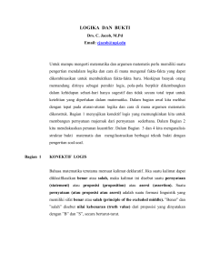 logika dan bukti - Direktori File UPI