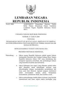 LEMBARAN NEGARA REPUBLIK INDONESIA