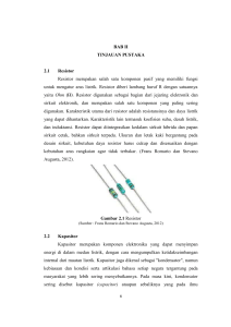 BAB II TINJAUAN PUSTAKA 2.1 Resistor Resistor merupakan salah