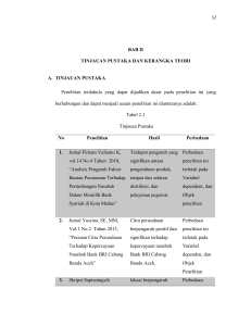 BAB II TINJAUAN PUSTAKA DAN KERANGKA