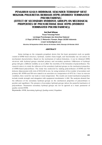 pengaruh gugus hidroksil sekunder terhadap sifat mekanik