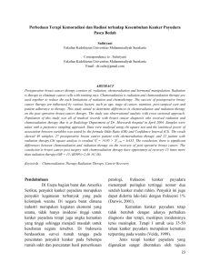 Perbedaan Terapi Kemoradiasi dan Radiasi terhadap Kesembuhan