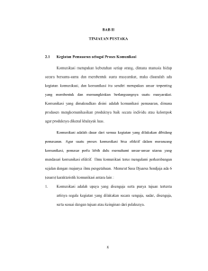 8 BAB II TINJAUAN PUSTAKA 2.1 Kegiatan Pemasaran sebagai