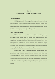 BAB II KAJIAN PUSTAKA DAN RUMUSAN HIPOTESIS 2.1