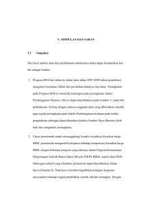 V. SIMPULAN DAN SARAN 5.1 Simpulan Dari hasil analisis data