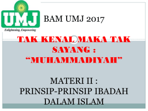 prinsip-prinsip ibadah dalam islam