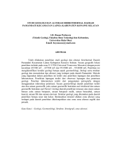 STUDI GEOLOGI DAN ALTERASI HIDROTHERMAL