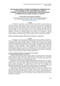 207 adaptasi masyarakat terhadap keterbatasan sumberdaya air di