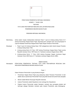 PERATURAN PEMERINTAH REPUBLIK INDONESIA NOMOR 1