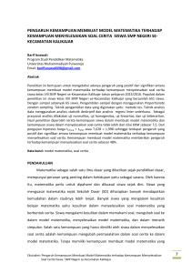 7 pengaruh kemampuan membuat model matematika terhadap