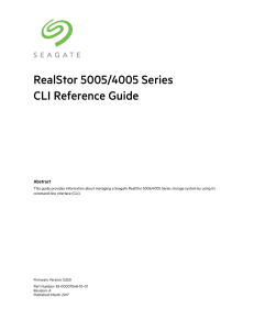 RealStor 5005/4005 Series CLI Reference Guide