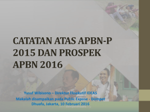 catatan atas apbn-p 2015 dan prospek apbn 2016