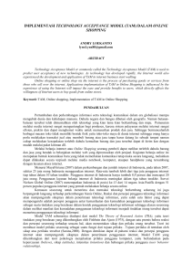 implementasi technology acceptance model (tam)