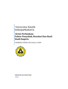 Krisis Perbankan - Unika Repository