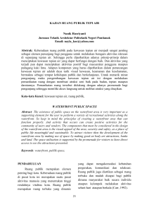 21 KAJIAN RUANG PUBLIK TEPI AIR Nunik Hasriyanti Jurusan