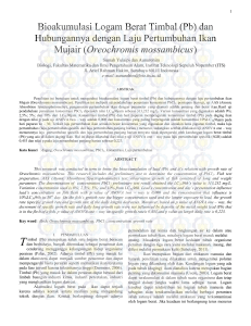 Bioakumulasi Logam Berat Timbal (Pb) - Digilib ITS