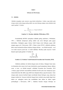 BAB 2 TINJAUAN PUSTAKA Gambar 2.1. Struktur aldehida