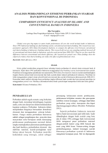 analisis perbandingan efisiensi perbankan syariah dan