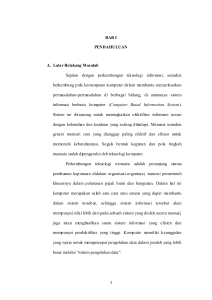 BAB I PENDAHULUAN A. Latar Belakang Masalah Sejalan dengan