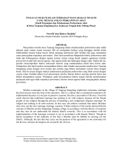 TINJAUAN HUKUM ISLAM TERHADAP MASYARAKAT MUSLIM