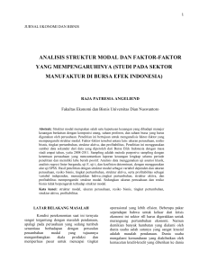 analisis struktur modal dan faktor