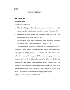 BAB II TINJAUAN PUSTAKA A. TINJAUAN TEORI 1. Jarak