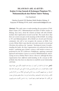 ISLAM DAN AHL AL-KITĀB : Kajian Living Sunnah di Kalangan