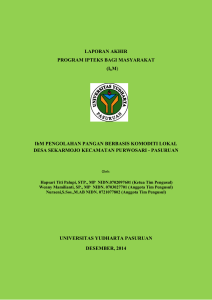 (IbM) IbM PENGOLAHAN PANGAN BERBASIS KOMODITI LOKAL