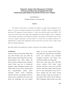 Pengaruh Supply Chain Management Terhadap