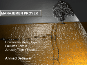 MANAJEMEN PROYEK Ahmad Setiawan