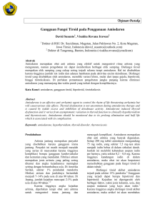 Tinjauan Pustaka Gangguan Fungsi Tiroid pada Penggunaan