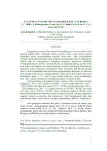 1 PENETAPAN PARAMETER STANDARISASI