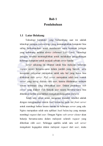 Perancangan dan Implementasi Web Server Clustering dengan