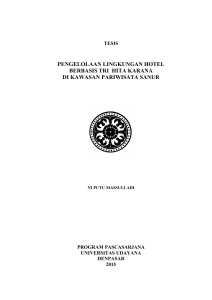 pengelolaan lingkungan hotel berbasis tri hita karana di kawasan