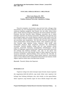 98 PANCASILA SEBAGAI BUDAYA ORGANISASI Oleh: Lenny