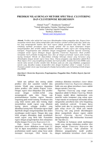 prediksi nilai dengan metode spectral clustering dan clusterwise