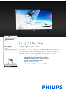 39PHA4251S/70 Philips TV LED Ultra Slim Full HD dengan Digital