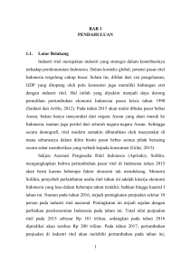 1 BAB 1 PENDAHULUAN 1.1. Latar Belakang Industri ritel