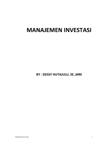 MANAJEMEN INVESTASI.